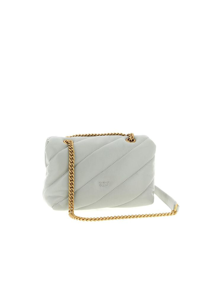 Pinko Crossbody Bag — Gray Lamb Fur