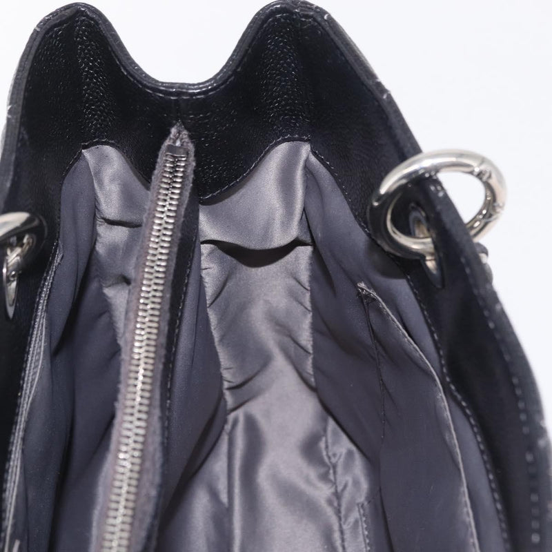 Chanel Grand Shopping Quilted Caviar Black Leather Bag