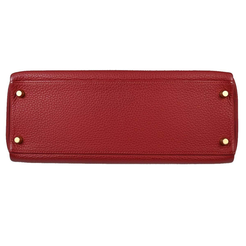 Hermes Kelly Red Togo With Gold Hardware Leather Bag