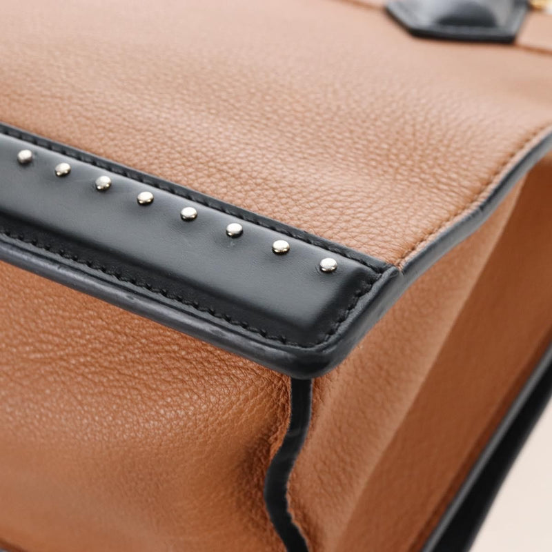 Louis Vuitton Cour Marly Leather With Studded Detail Beige Bag