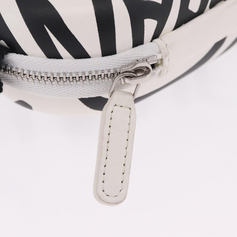 Chanel Coco Neige Zip Around Sunglasses Case With Chain Printed Leather White
