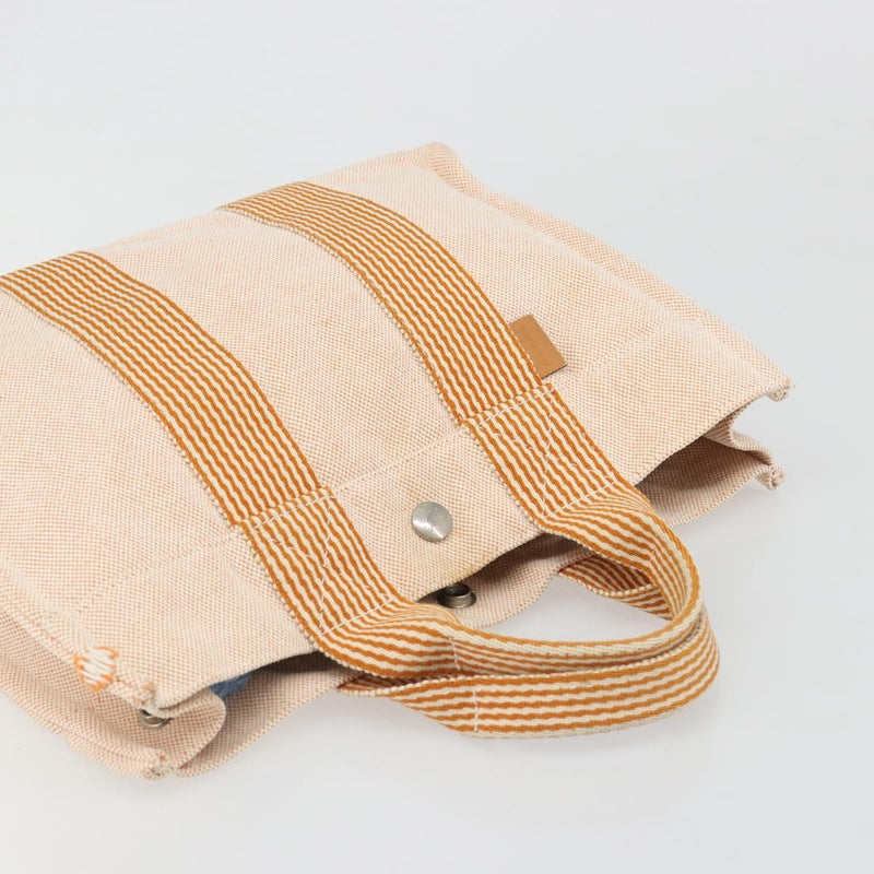 Hermes Fourre Tout Toile Orange Canvas Bag