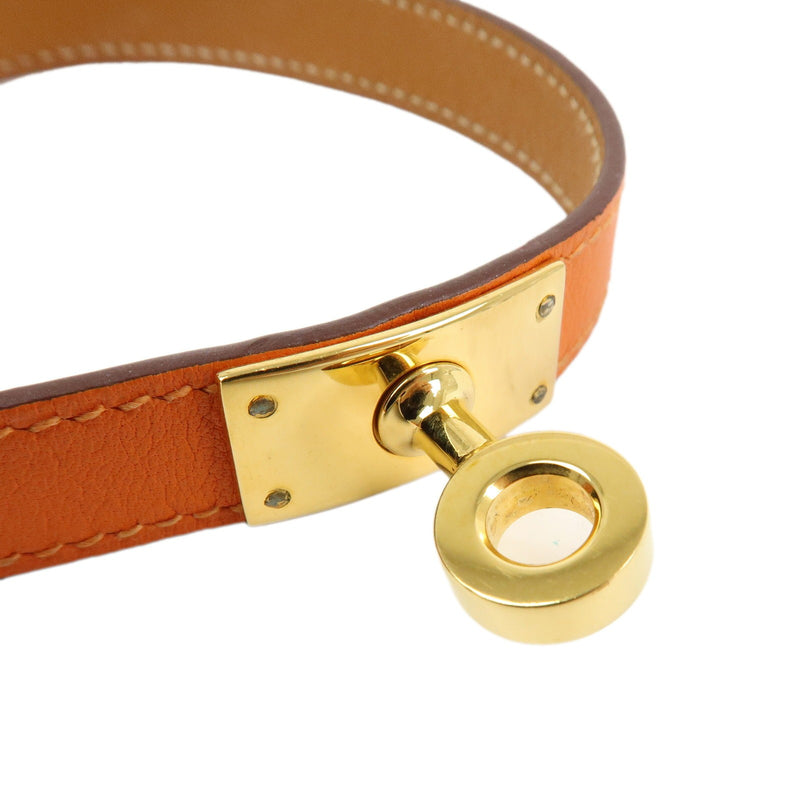 Hermes Kelly Double Tour Leather Orange Bijoux