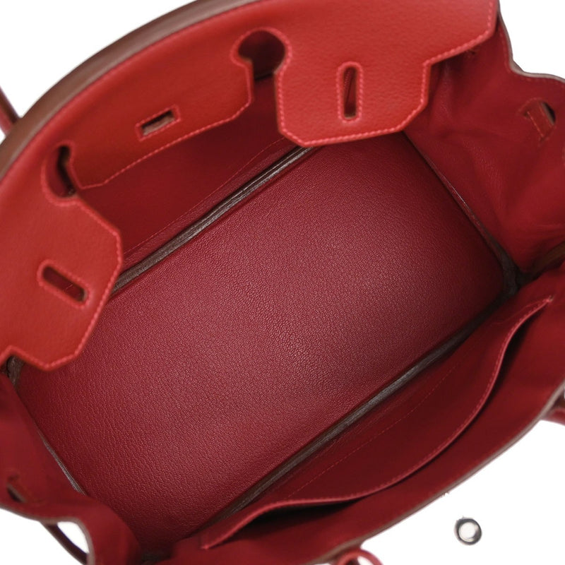 Hermes Birkin Red Togo With Palladium Hardware Leather Bag