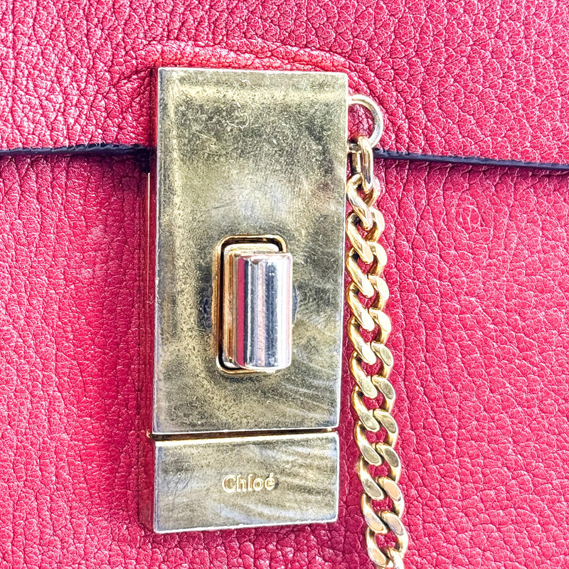 Chloe Drew Leather Red Bag