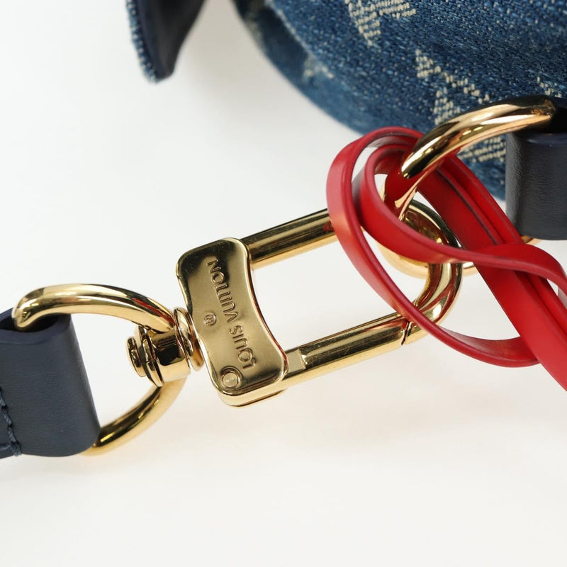 Louis Vuitton Nigo Japanese Cruiser Monogram Denim And Taurillon Leather Blue Canvas Bag