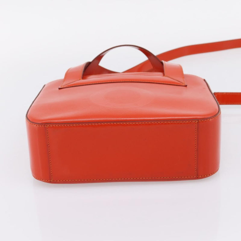Celine Top Handle Leather Orange Bag