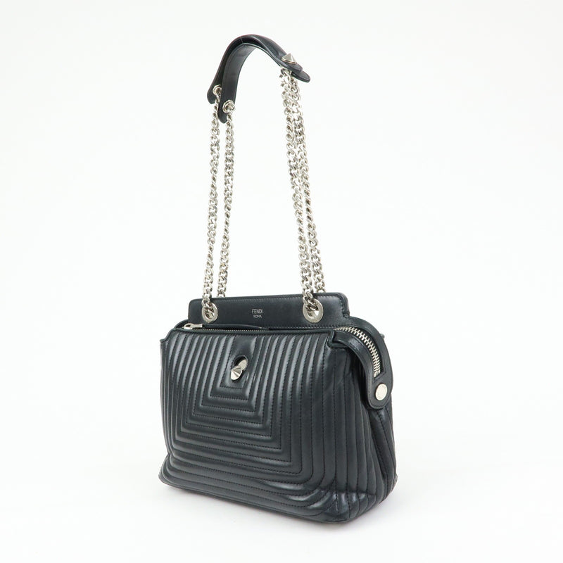 Fendi Dotcom Click Quilted Leather Black Bag