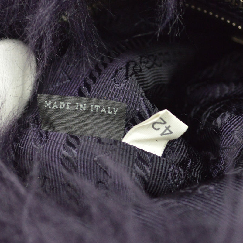Prada Clutch Faux Fur Purple