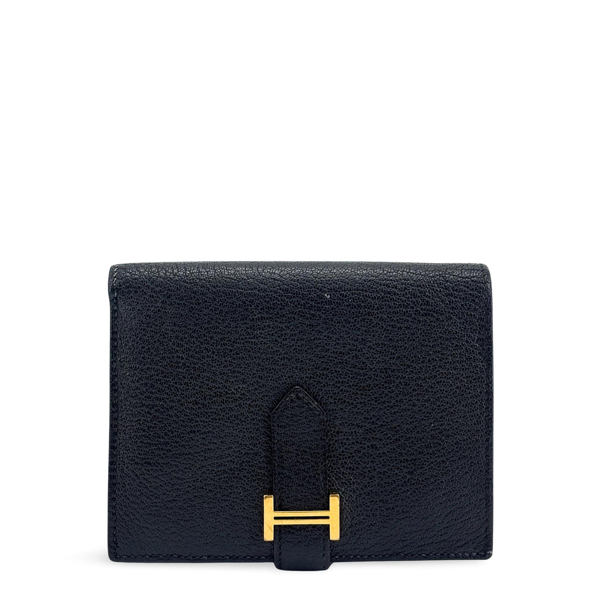 Hermes Bearn Epsom Black Leather Accessory