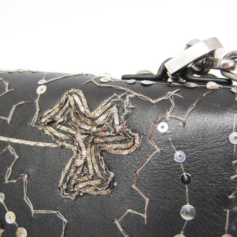 Christian Dior Jadior Flap Embellished Leather Black Bag