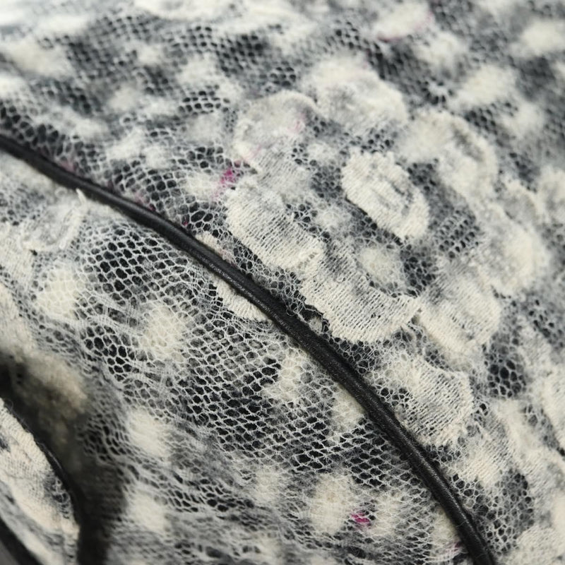 Chanel Vintage Camellia Flap Camera Quilted Tweed White Wool Bag