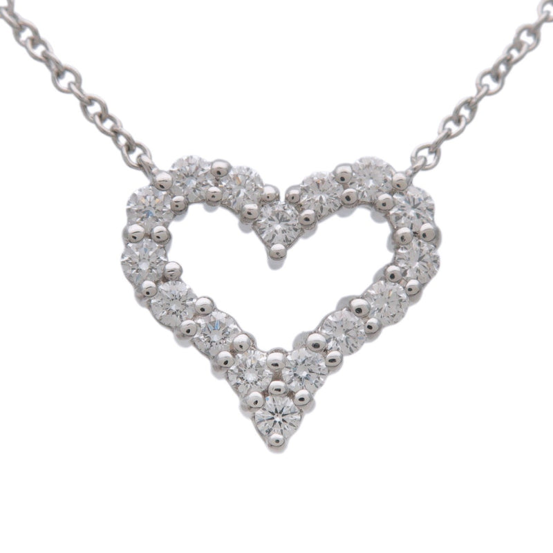 Tiffany & Co. Heart Pendant Platinum With Diamonds Silver Bijoux