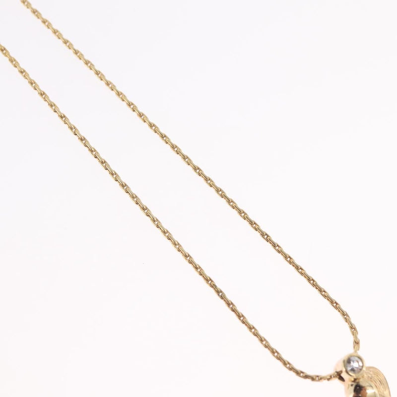 Christian Dior Logo Heart Pendant Metal Gold Bijoux