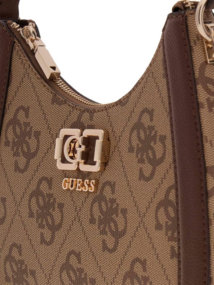 Guess Karnilla Shoulder Bag — Brown Polyurethane