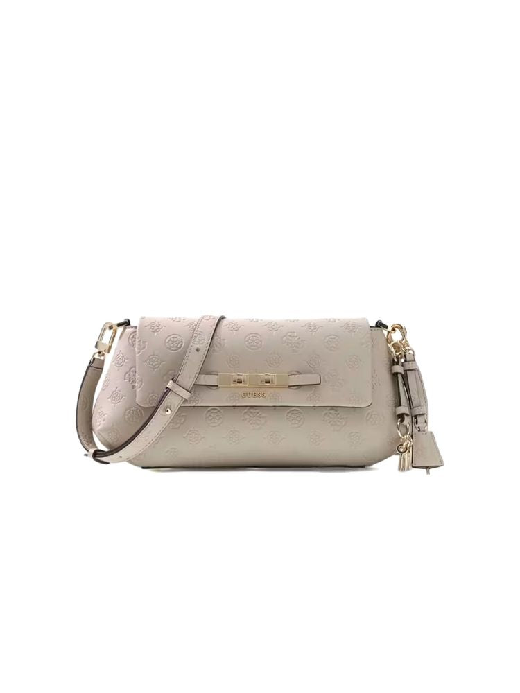Guess Carmella Crossbody Bag — Beige Polyurethane