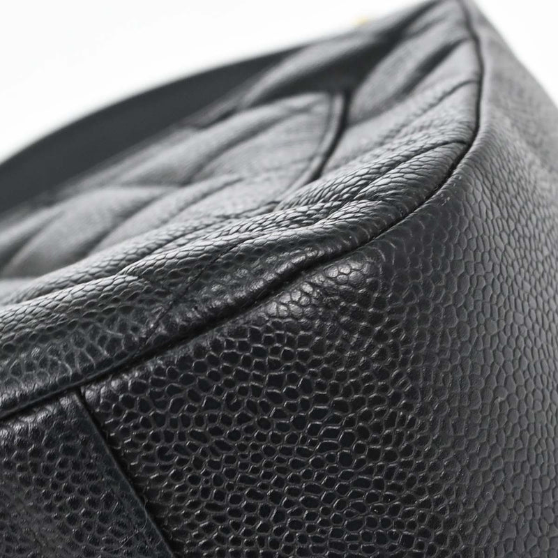 Chanel Timeless Cc Chain Quilted Caviar Black Leather Bag