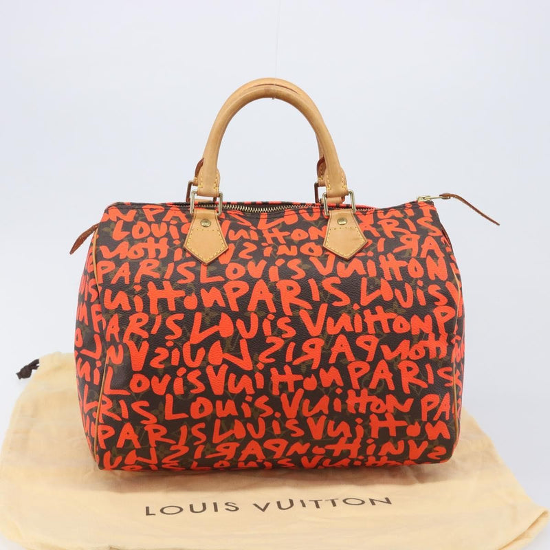 Louis Vuitton Speedy Limited Edition Monogram Graffiti Orange Canvas Bag