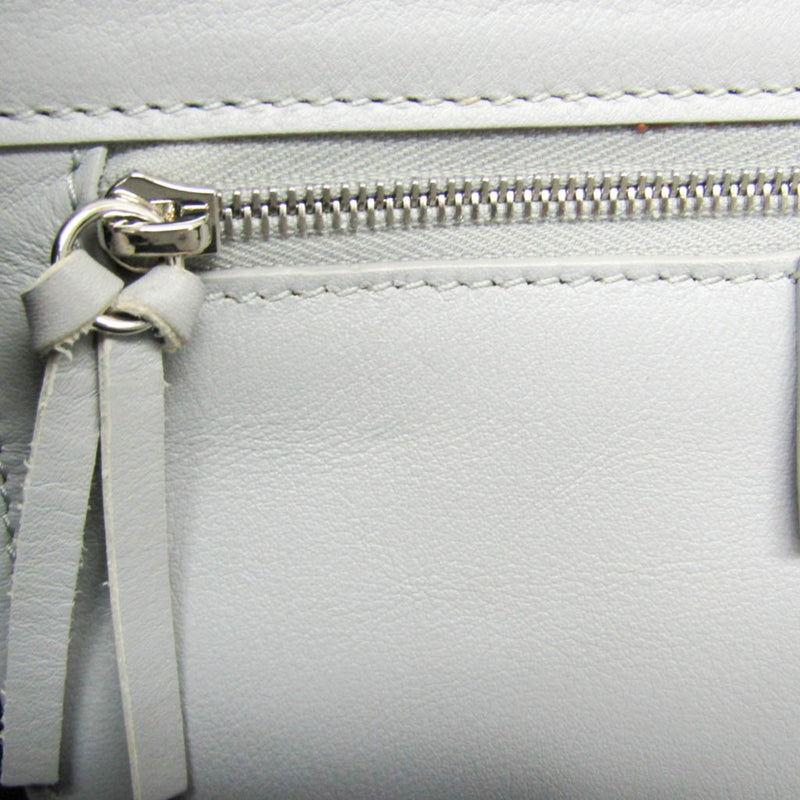 Balenciaga Papier A6 Zip Around Classic Studs Shearling Gray Faux_fur Bag