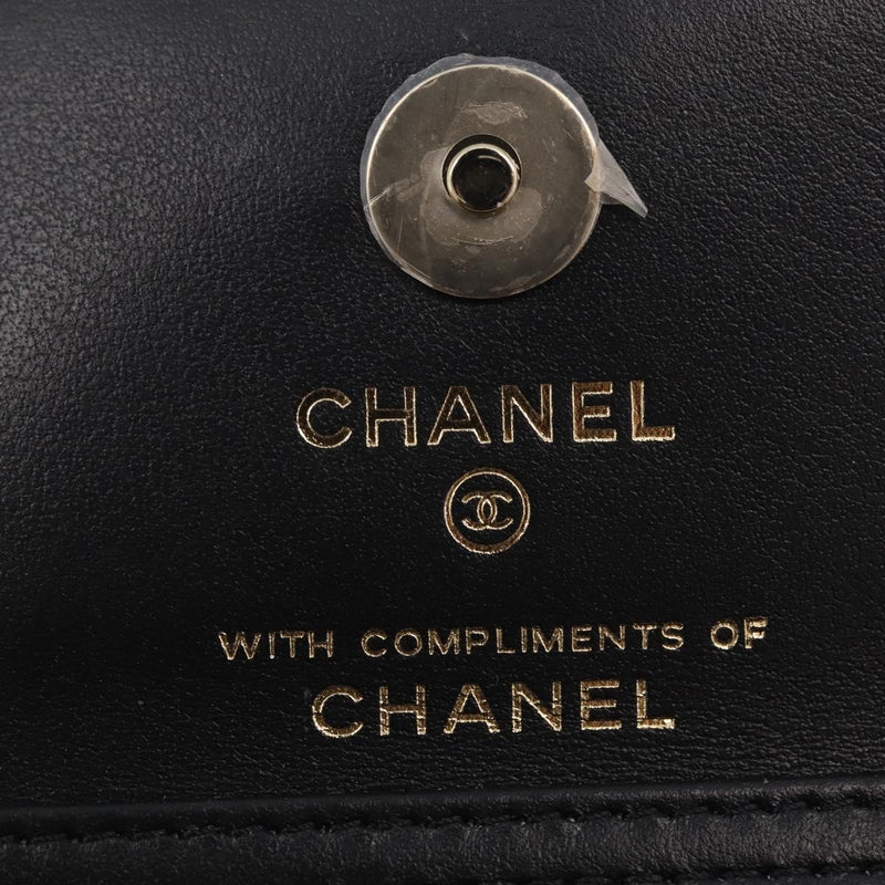 Chanel Flap Card Holder On Chain Quilted Printed Canvas Multicolour Bag