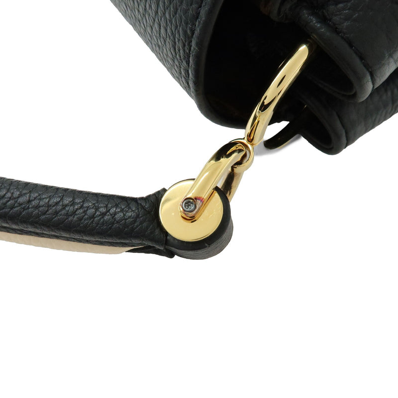 Louis Vuitton Double V Calfskin With Monogram Canvas Black Leather Bag