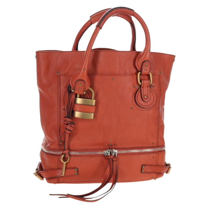 Chloe Paddington Leather Orange Bag