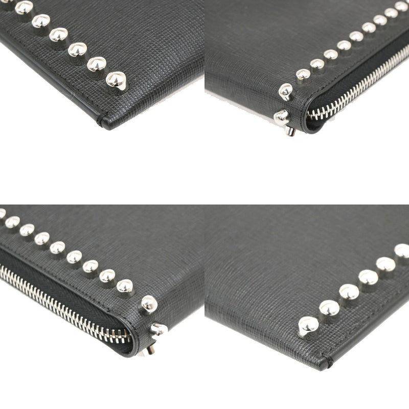 Fendi Karlito Studded Saffiano Leather Black Bag