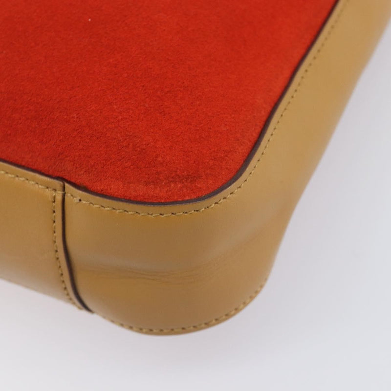 Gucci Vintage Zip Hobo Leather & Suede Red