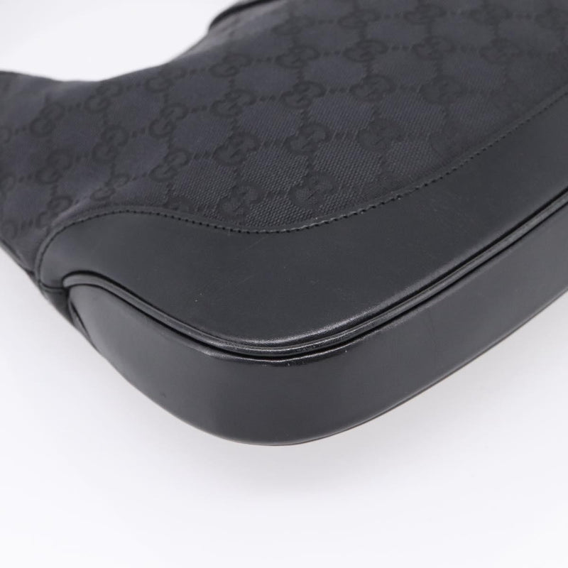 Gucci Jackie O Hobo Gg Canvas With Leather Black