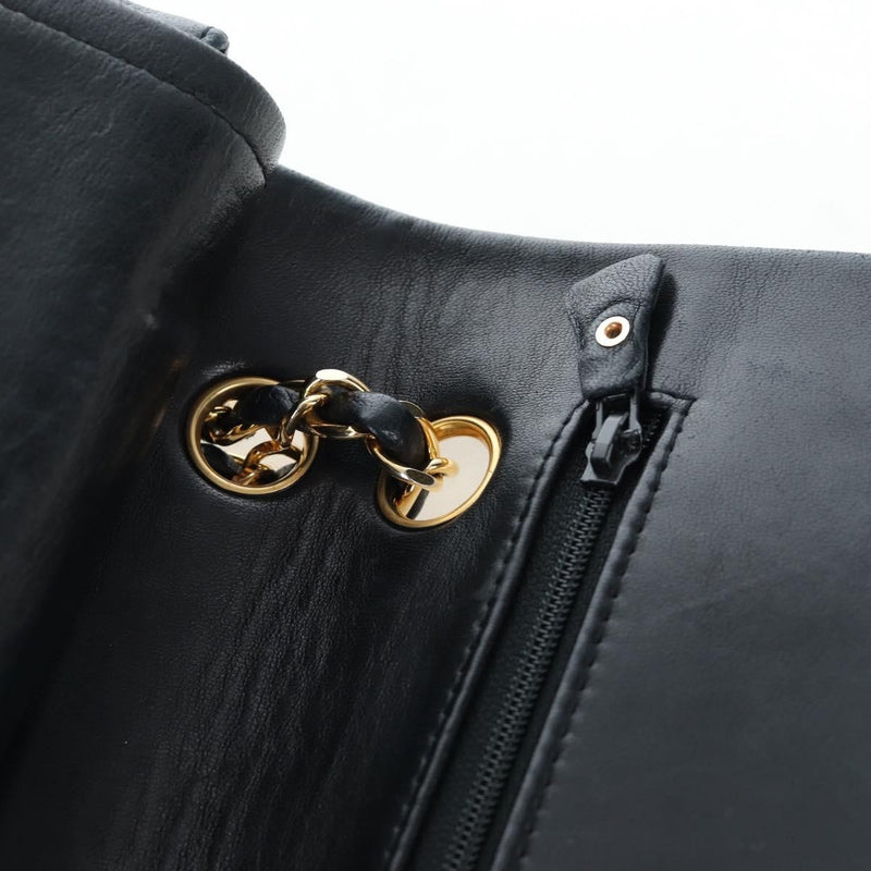 Chanel Timeless - Classic Double Flap Quilted Lambskin Black Leather Bag