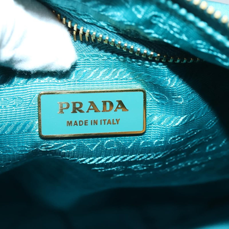 Prada Zip Hobo Chevron Tessuto Blue Nylon