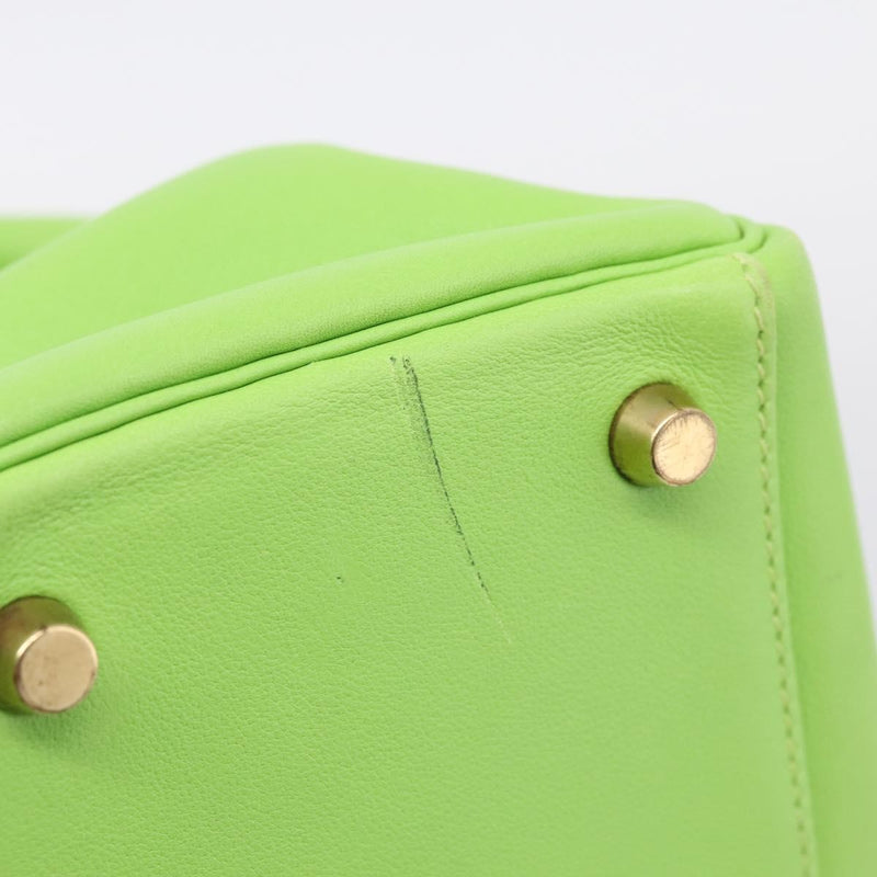Hermes Kelly Green Gulliver With Gold Hardware Leather Bag