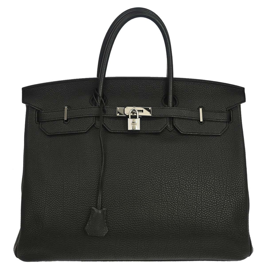 Hermes Birkin Black Togo With Palladium Hardware Calfskin Bag