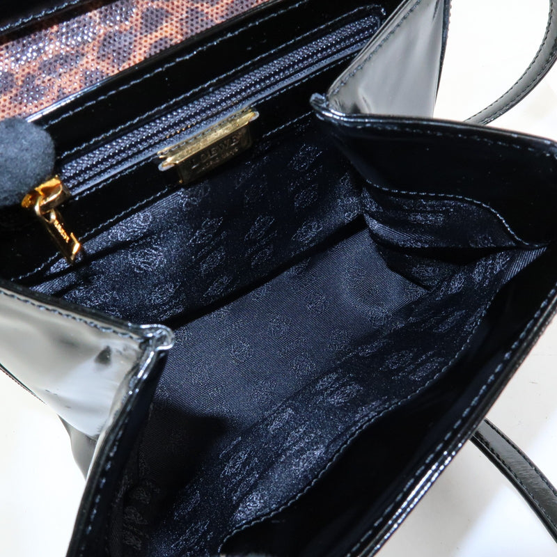 Loewe Vintage Velazquez Top Handle Leather Black Patent_leather Bag