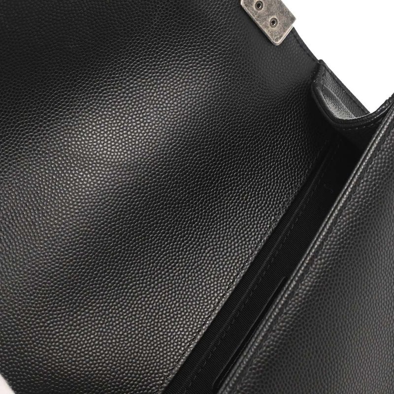 Chanel So Black Boy Flap Quilted Caviar Calfskin Bag