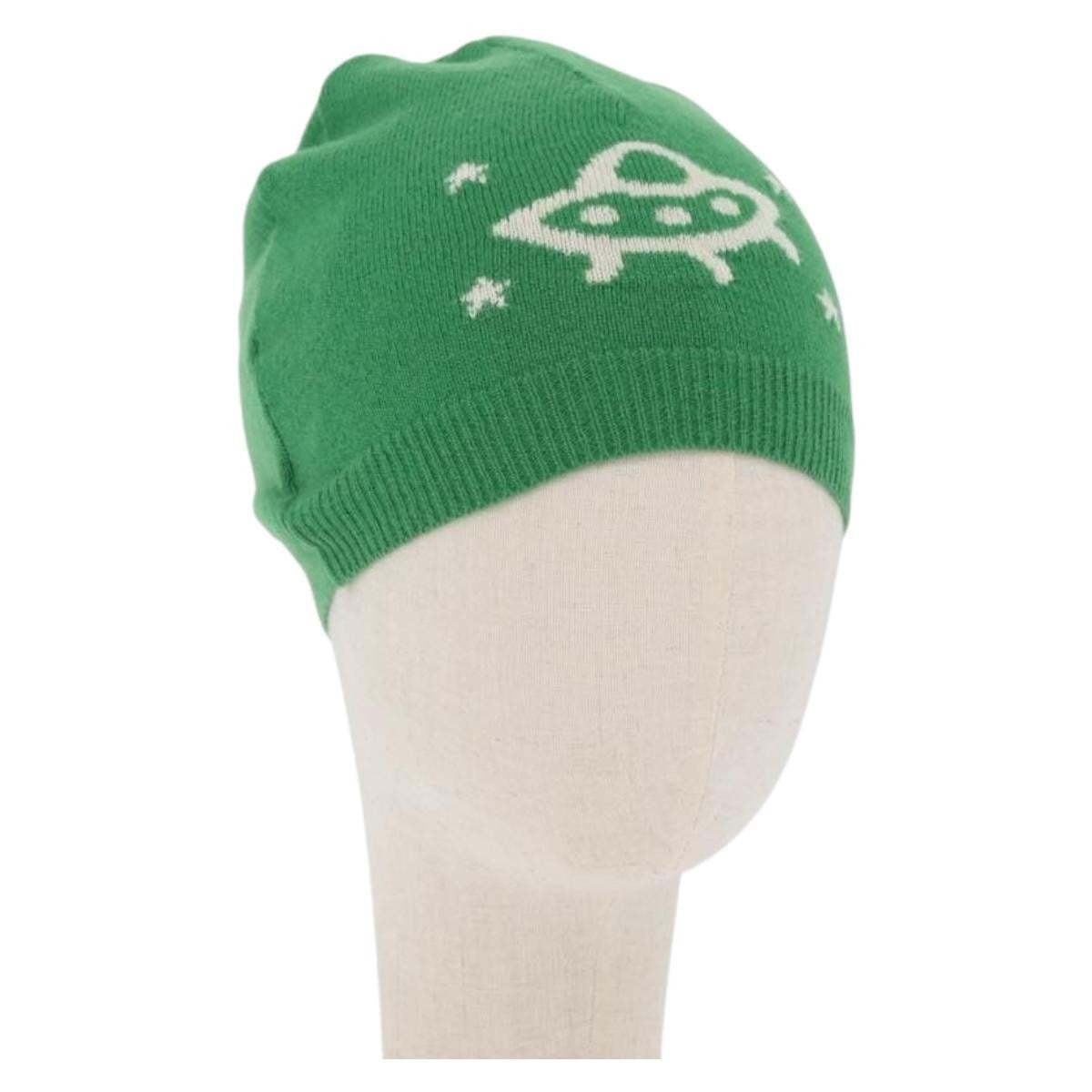 Gucci Beanie Alien Intarsia Green Canvas Accessory