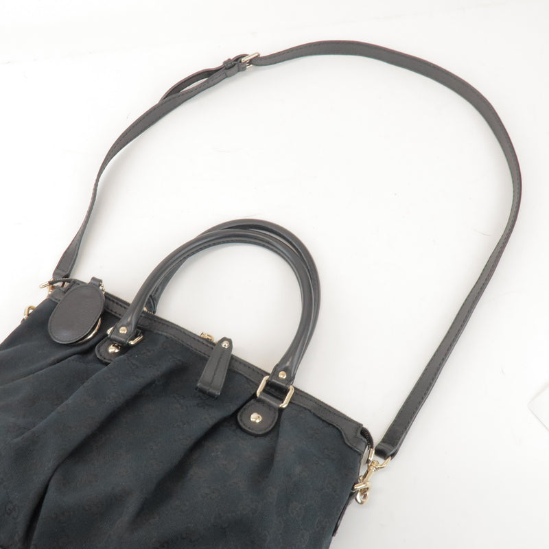 Gucci Sukey Top Handle Satchel Gg Canvas With Leather Black