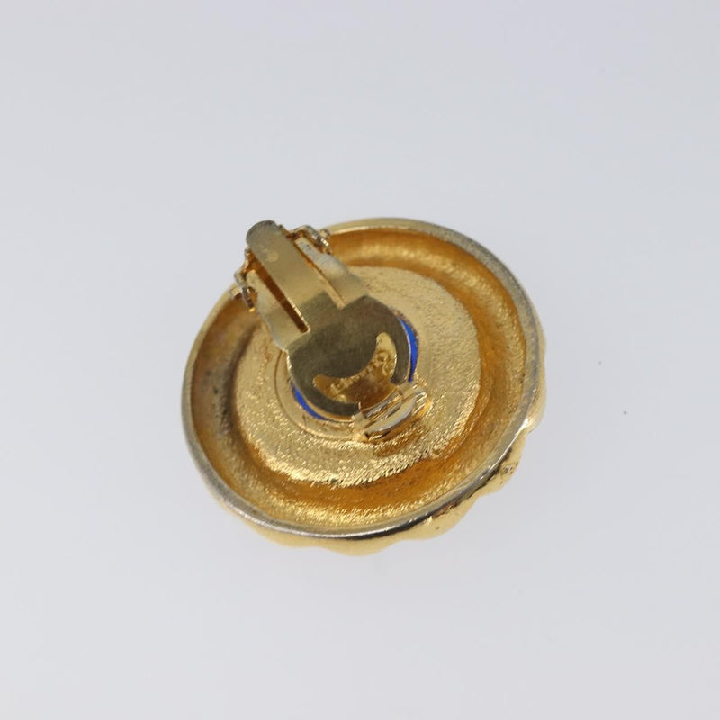 Chanel Vintage Round Clip-On Metal Gold Bijoux