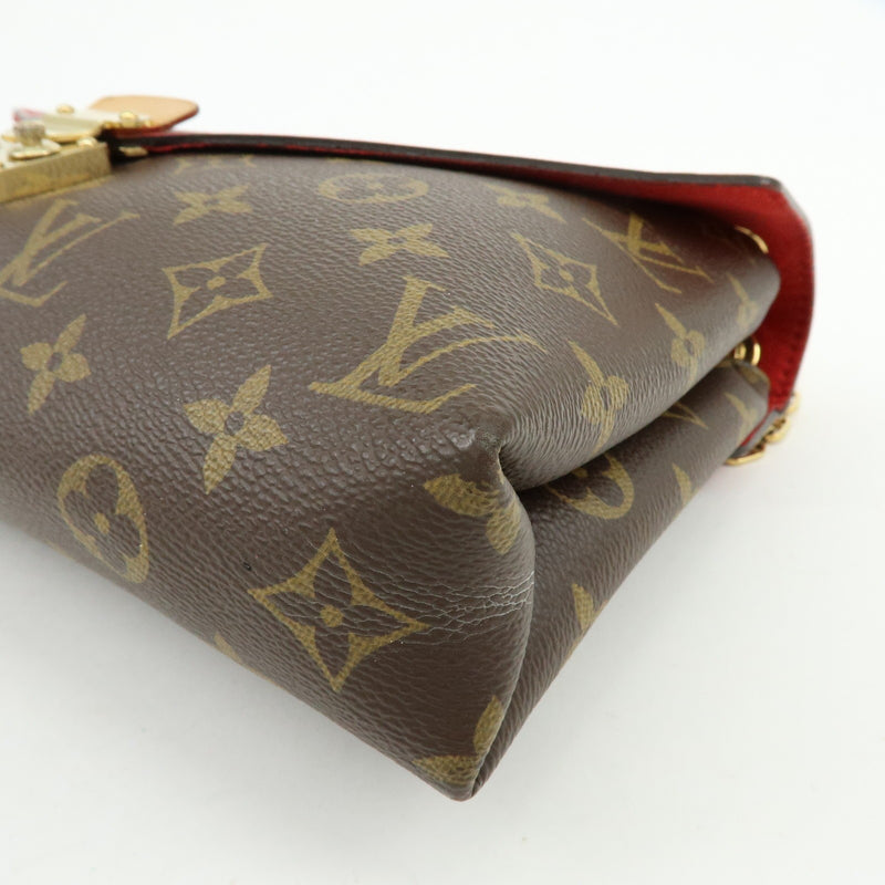 Louis Vuitton Pallas Chain Monogram Canvas And Calfskin Brown Bag