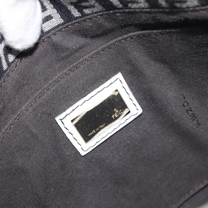 Fendi Vintage Flap Zucchino Canvas Black Bag