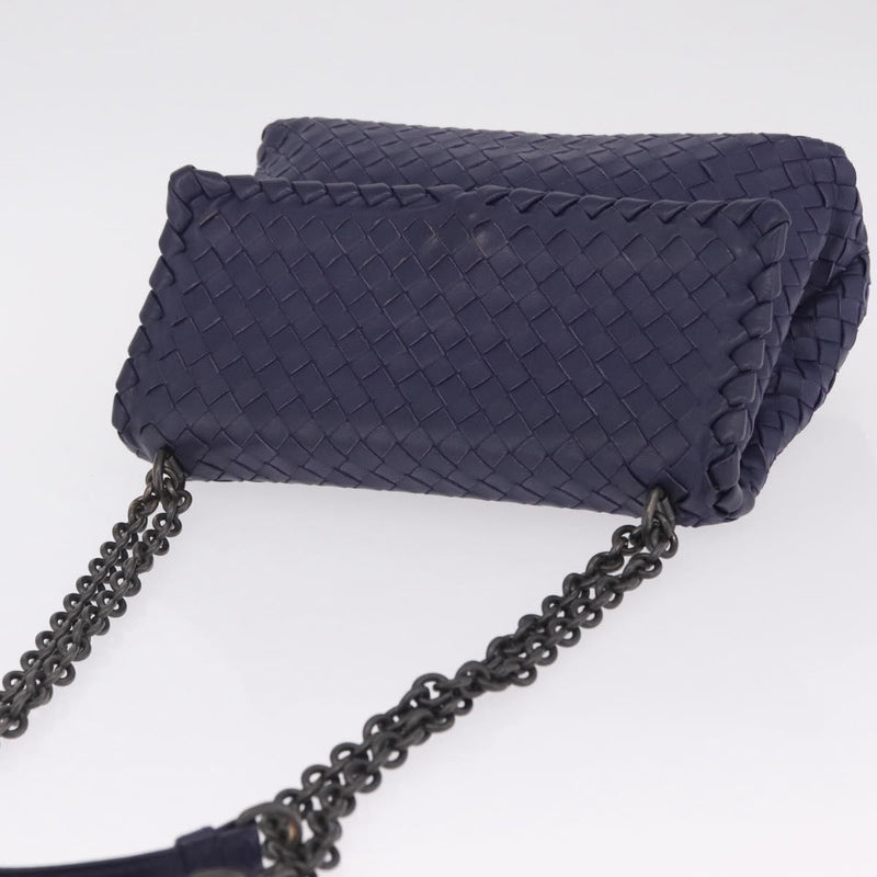 Bottega Veneta Olimpia Intrecciato Nappa Purple Leather Bag