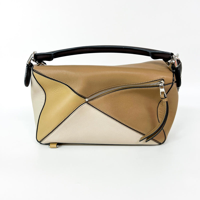 Loewe Puzzle Patchwork Leather Brown Calfskin Bag