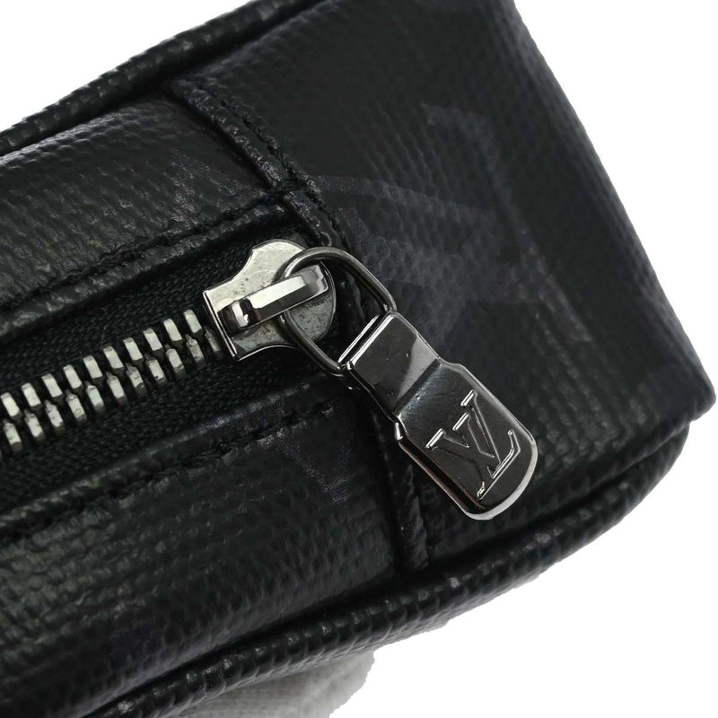Louis Vuitton Box Pouch Bag Charm And Belt Rainbow Monogram Eclipse Canvas Black Leather
