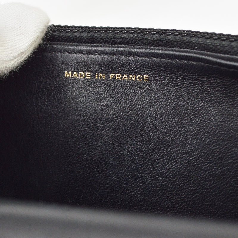Chanel Boy Wallet On Chain Chevron Lambskin Black Leather Bag