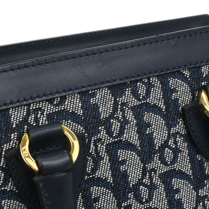 Christian Dior Vintage Trotter Pocket Diorissimo Canvas Navy Bag