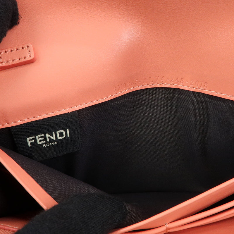 Fendi Ff Diamonds Continental Chain Leather Pink Bag