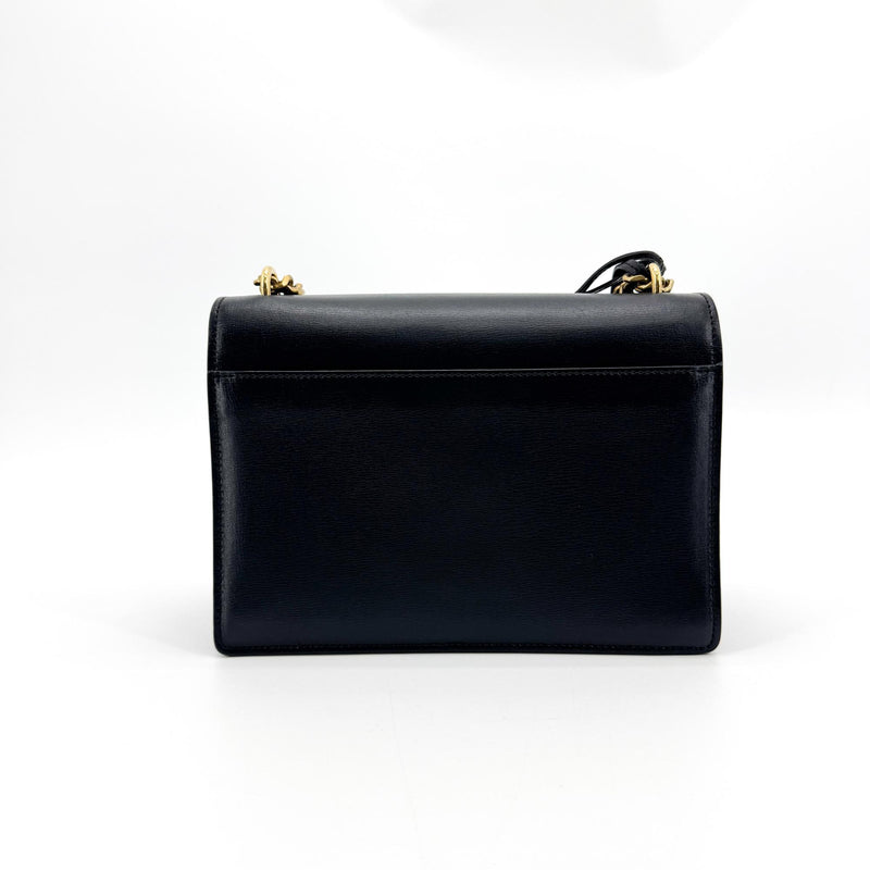 Saint Laurent Sunset Leather Black Calfskin Bag