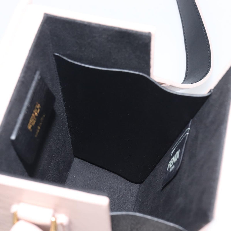 Fendi Logo Vertical Box Leather Pink Bag
