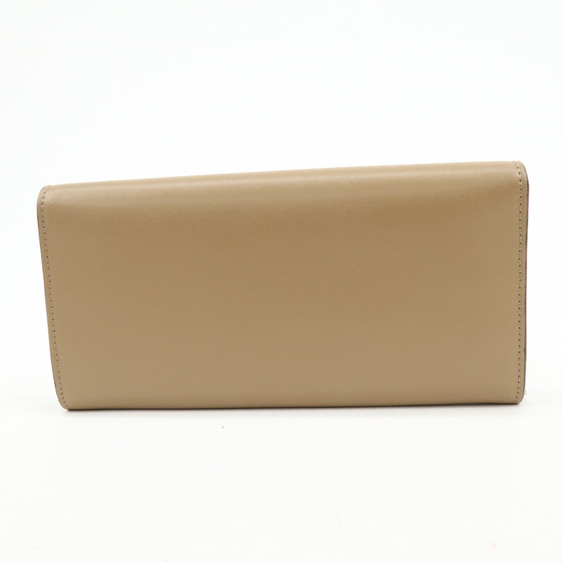 Fendi Continental Wallet On Chain Studded Leather Beige Bag