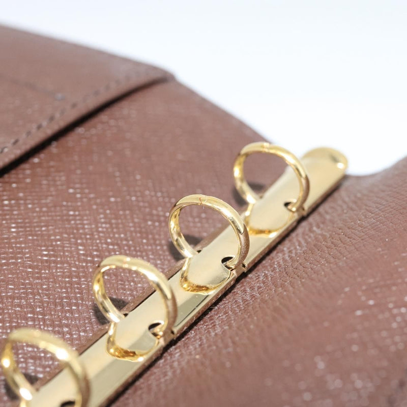 Louis Vuitton Ring Agenda Cover Damier Brown Canvas Bag